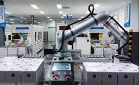AC米兰协作码垛典型应用：医疗用品纸箱码垛